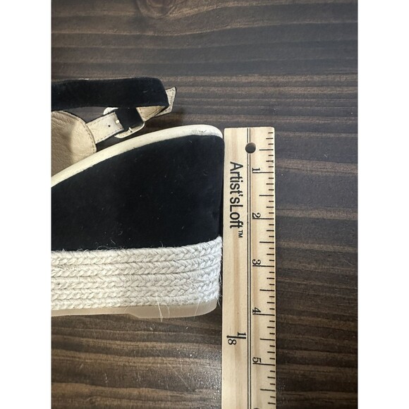 Cordani Calzature Elenor Suede Espadrille Wedge Platform Black Sandal US 8 EU 39 - Picture 9 of 10